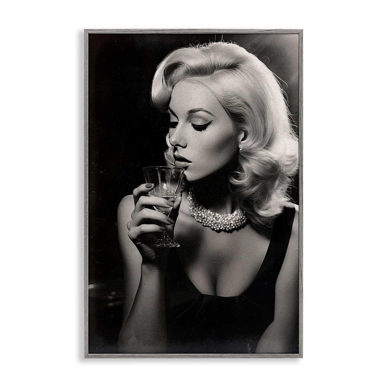 Stupell Industries Classic Woman & Martini Framed Giclee, design by Decent Exposures